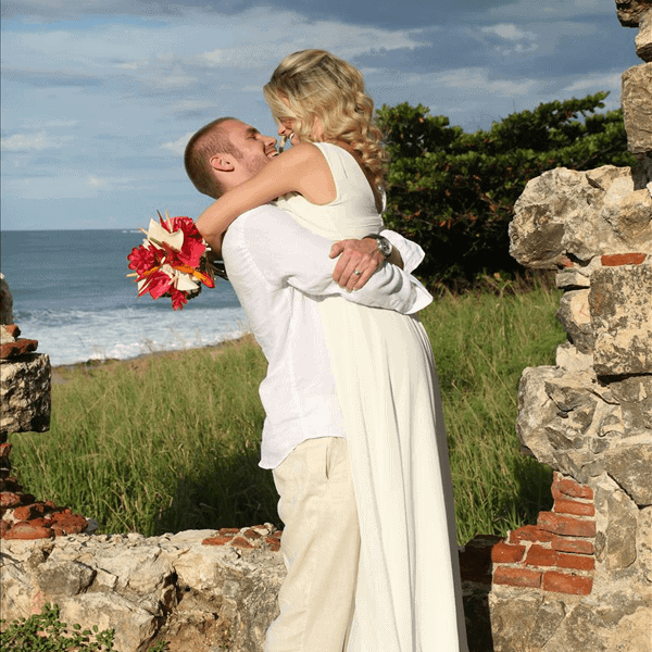Puerto Rico sunset wedding, Wedding at the Ruins, Aguadilla beach wedding, Puerto Rico elopement